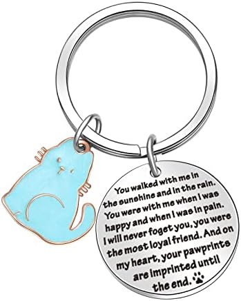 orzoesd loss of pet 钥匙扣 猫纪念礼物 丧尸首饰 猫咪同情钥匙扣